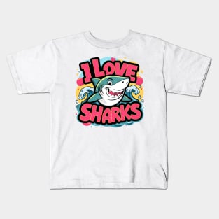 I love sharks Kids T-Shirt